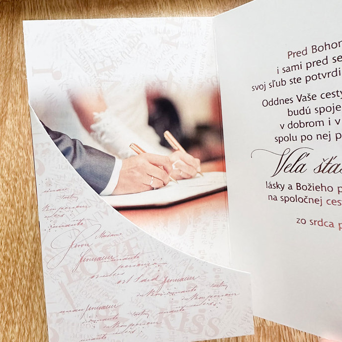 13-6169 Blahoprajná karta svadobná klopa na peniaze SK