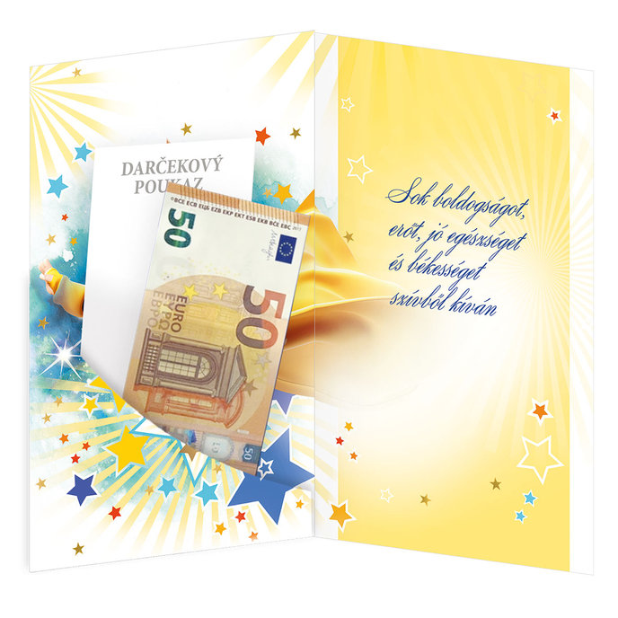 17-6071 Blahoprajná karta detská klopa na peniaze HU