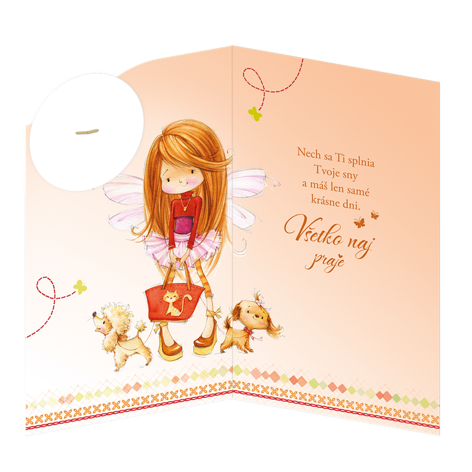 17-697 Greeting card for children with a wheel SK