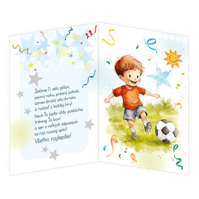 77-8011 Blahoprajná karta detská hudobná SK