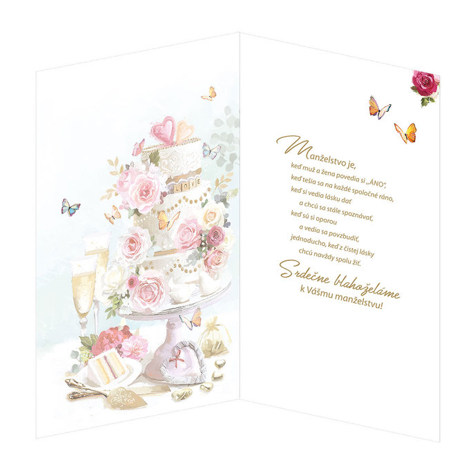 13-6118 Blahoprajná karta svadobná  SK
