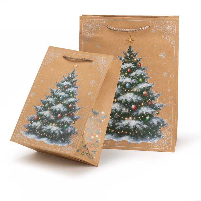 0844-0092 Darčeková taška vianočná NATUR