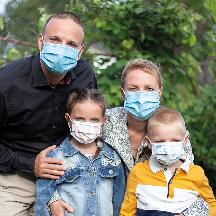 2205-0001-50 Protective mask - disposable, pack. 50 pcs