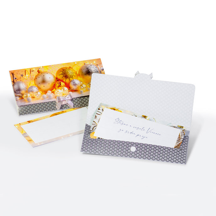 81-6023 Obálka s kartičkou, vianočná