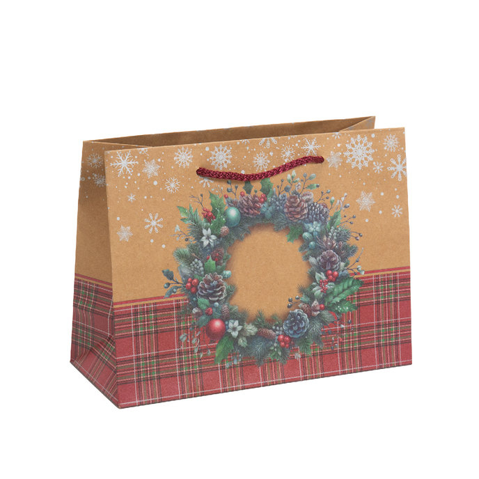 0844-0098 Darčeková taška vianočná NATUR HOR.
