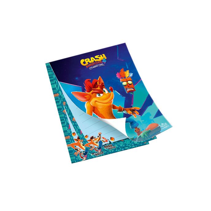 1110-0325 Trhací zápisník 9x12cm lic. Crash Bandicoot