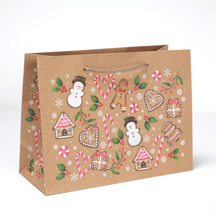 0844-0090 Darčeková taška vianočná NATUR HOR.