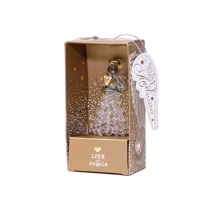 2349-8002 Christmas decoration - glass angel, mix 16pcs