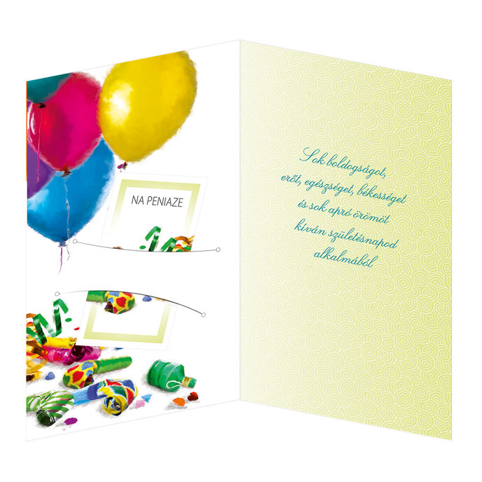 15-6338 Blahoprajná karta gratulačná otočník HU