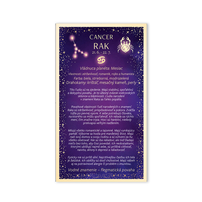 15-6485 Blahoprajná karta gratulačná zverokruh SK RAK