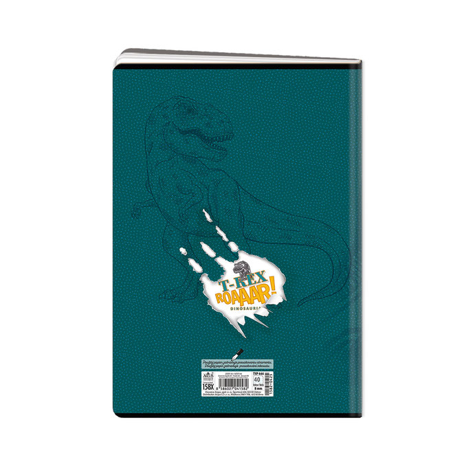 1582-0425 Zošit A4, 40 listov, TYP 444 Roaaar!