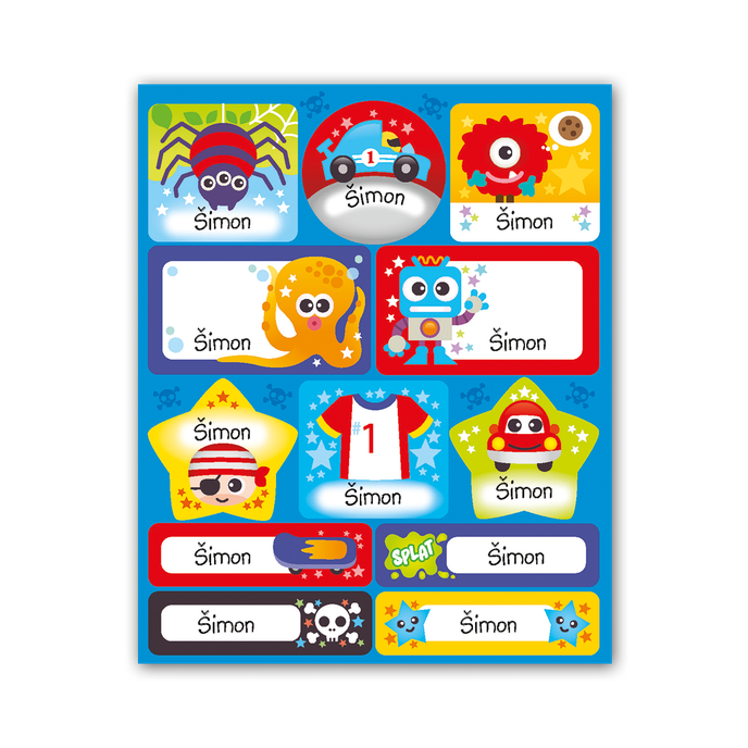 1114-0098 Trhací blok so samolepkami - 15 listov, Šimon