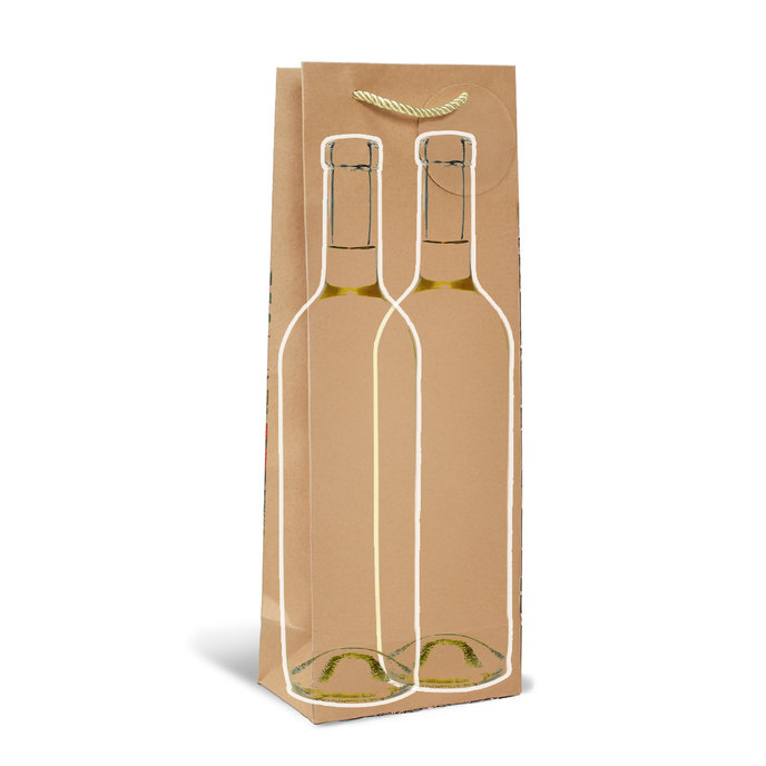 0835-0012 Gift bag fo wine SQUARE BOTTLE