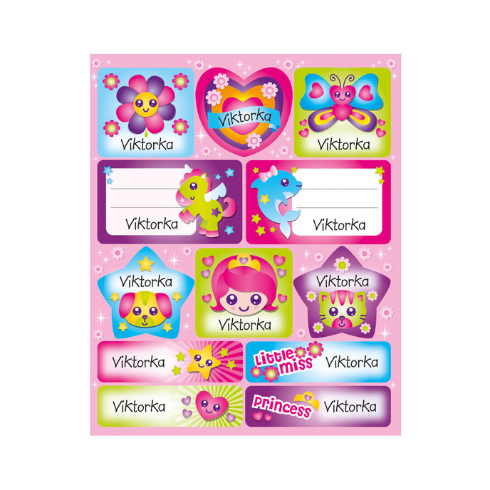 1114-0136 Trhací blok so samolepkami - 15 listov, Viktorka