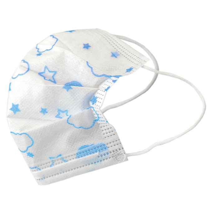 2206-0002-50 Ochranné rúško detské modré - jednorazové, bal. 50ks