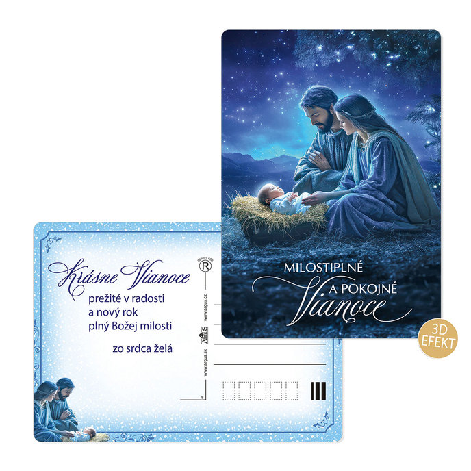 0611-0334s Christmas postcard 3D SK
