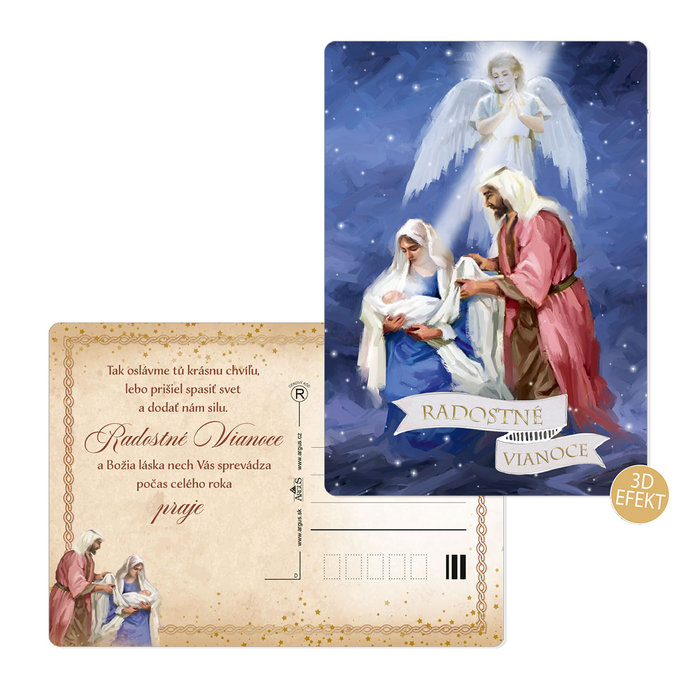 0611-0320s Pohľadnica vianočná 3D SK
