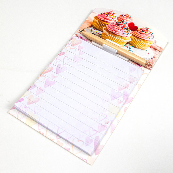 1132-0432 Trhací zápisník s ceruzkou a magnetom koláčiky