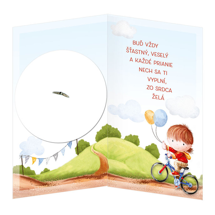 17-6053 Blahoprajná karta detská otočník SK