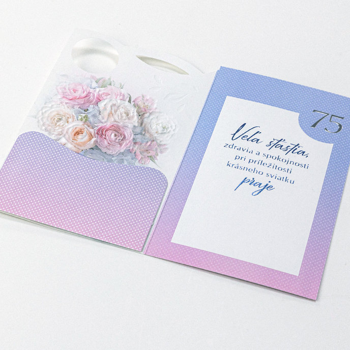 15-6571 Blahoprajná karta gratulačná klopa na peniaze SK/75