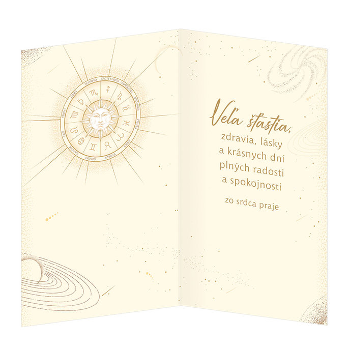 15-6491 Blahoprajná karta gratulačná zverokruh SK KOZOROŽEC