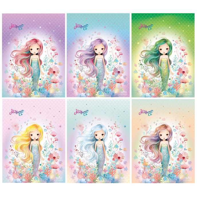 1111-0412 Shredding notepad 9x12cm Mermaid