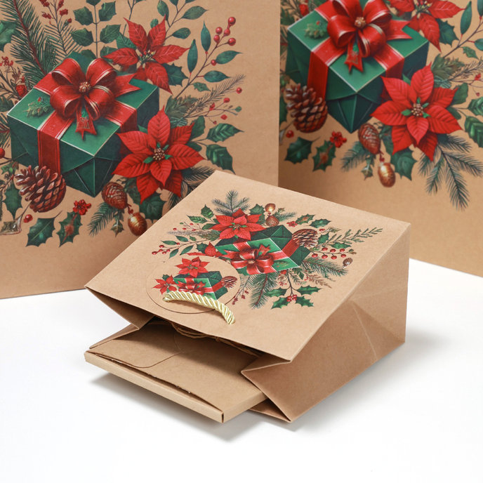 0835-0012 Gift bag fo wine SQUARE BOTTLE