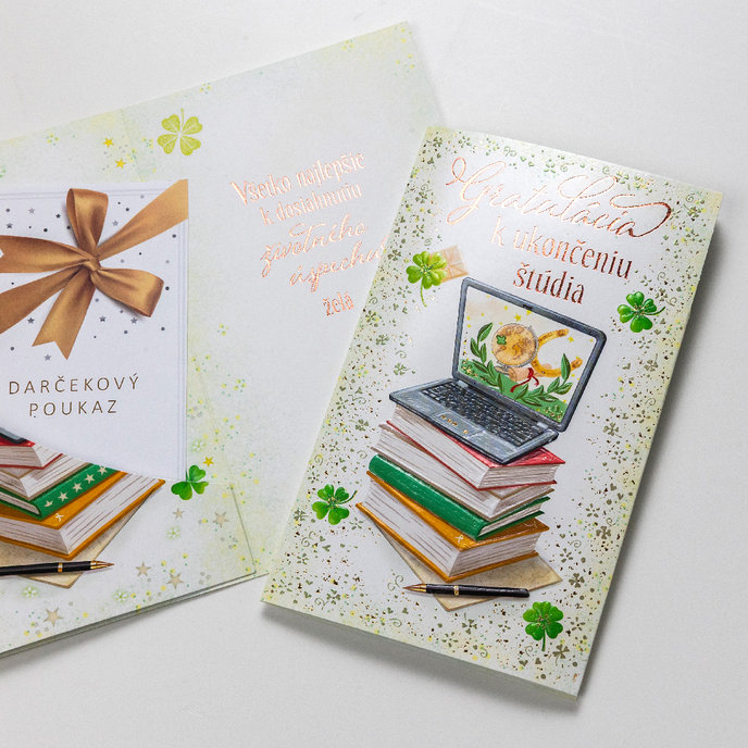 18-6010 Blahoprajná karta k ukončeniu štúdia klopa na peniaze SK