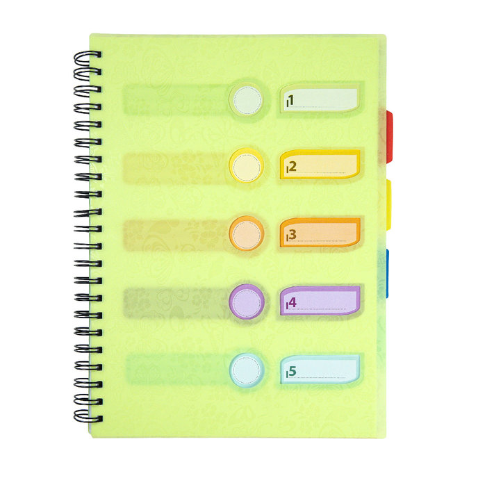 1552-0013 Špirálový zošit A4 s rozraďovačom