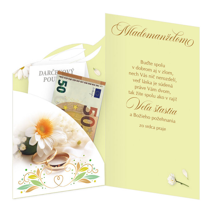 13-6171 Wedding greeting card with money flap SK