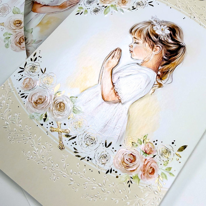 19-653 Greeting card with money flap SK/First holy communion
