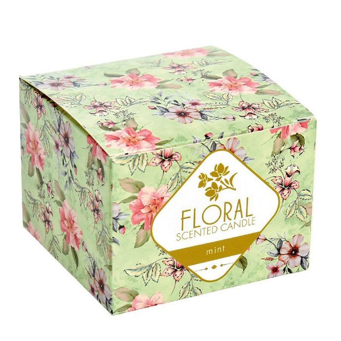 2358-0028 Floral candle - MINT