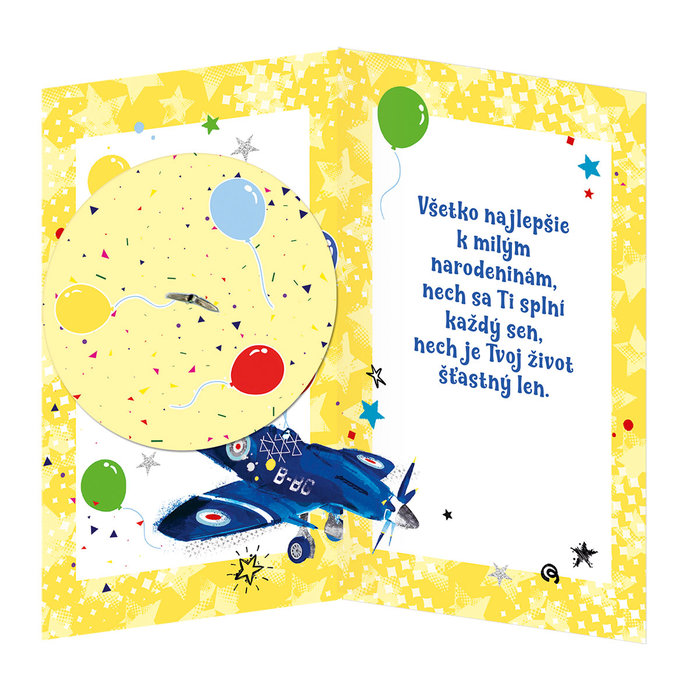 17-6066 Blahoprajná karta detská otočník SK