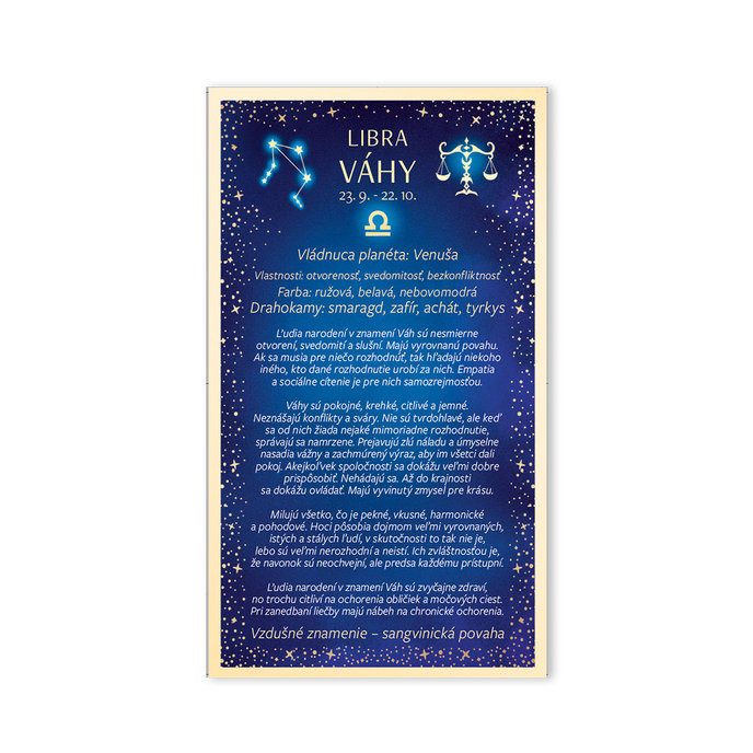 15-6488 Blahoprajná karta gratulačná zverokruh SK VÁHY