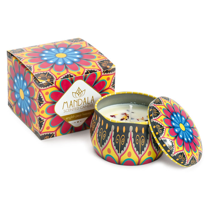 2358-0019 Mandala scented candle - ENGLISH PEAR AND FREESIA