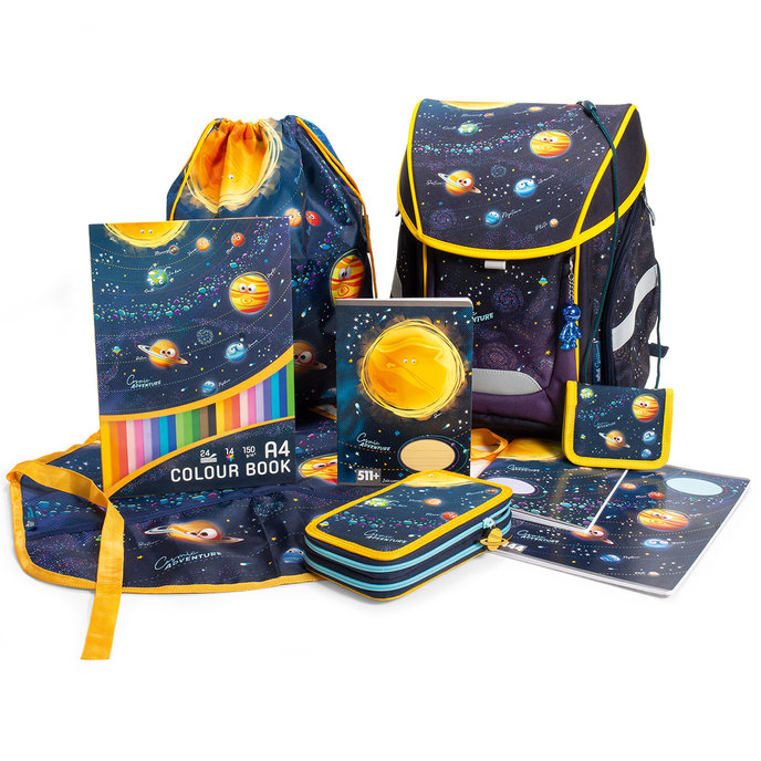 1808-0428 Anatomical school bag Cosmic adventure