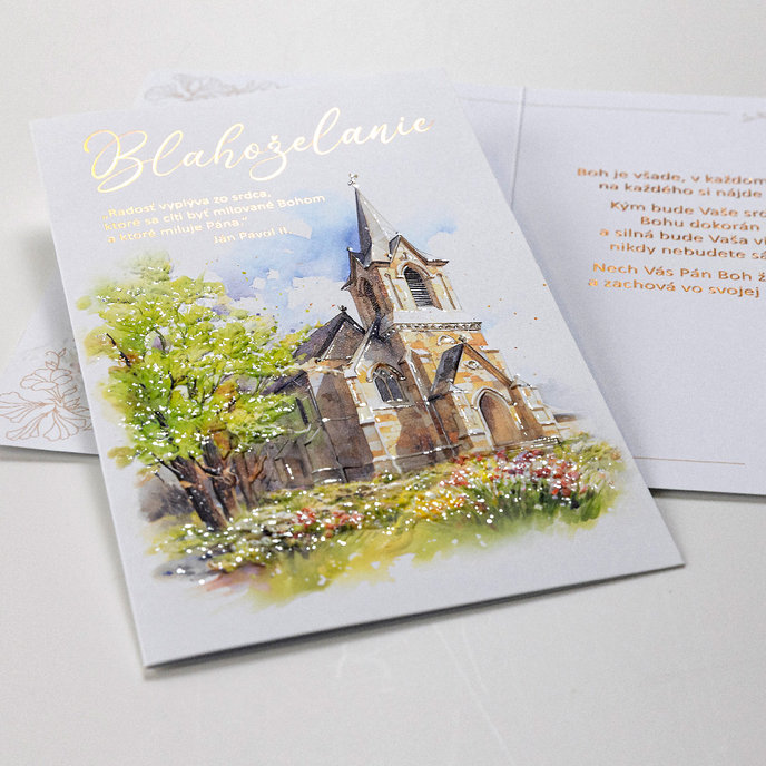 19-651 Blahoprajná karta náboženská SK