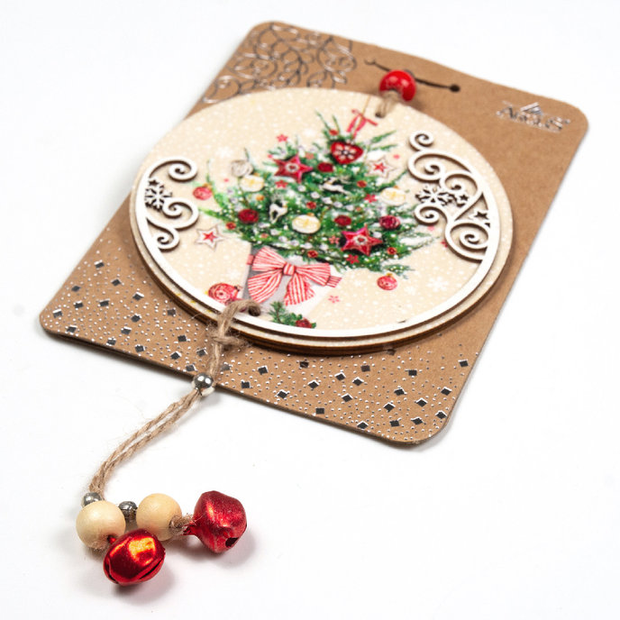 2357-1010 Vianočná drevená dekorácia