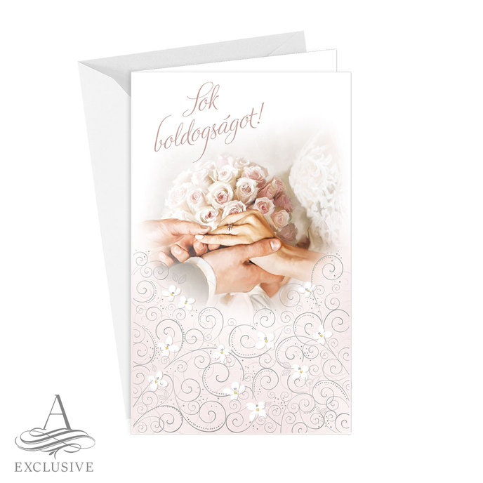 13-6158 Blahoprajná karta svadobná klopa na peniaze HU