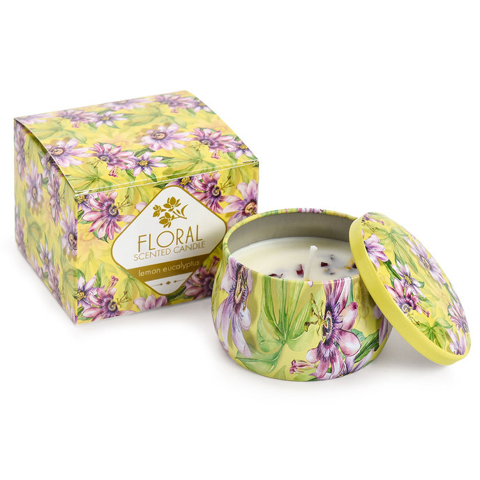 2358-0025 Floral candle - LEMON EUCALYPTUS