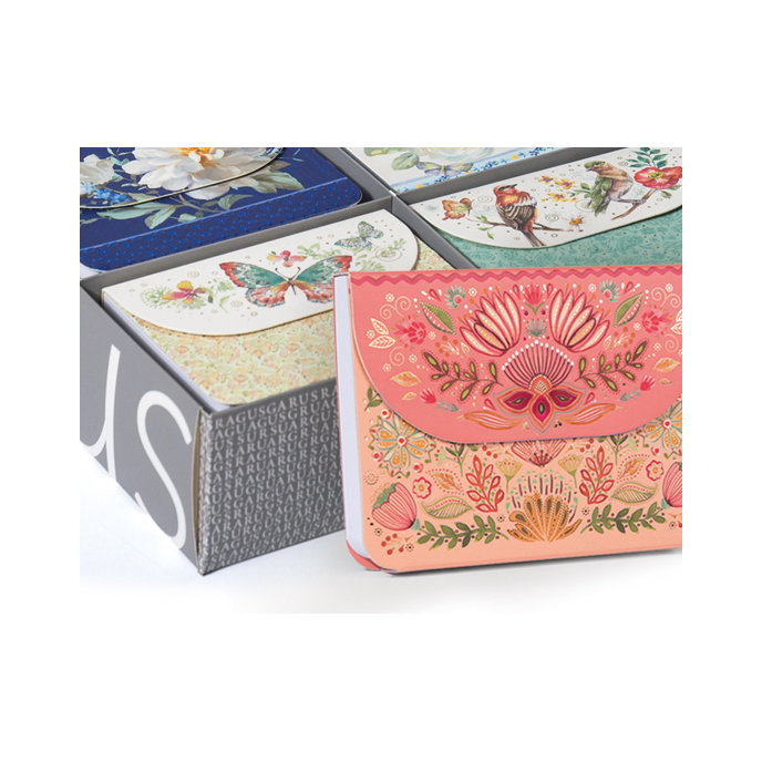 1150-0009 Notepad with magnetic close, mix 24 pcs