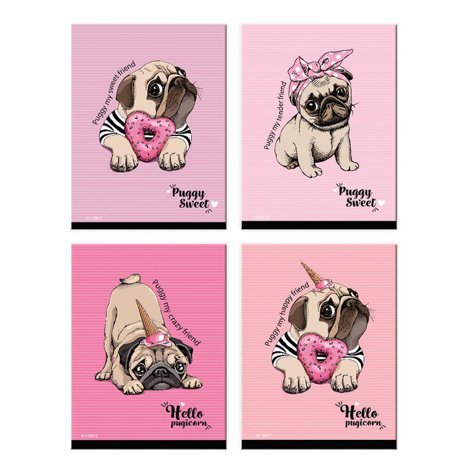 1111-0361 Shredding notepad 9x12cm Puggy