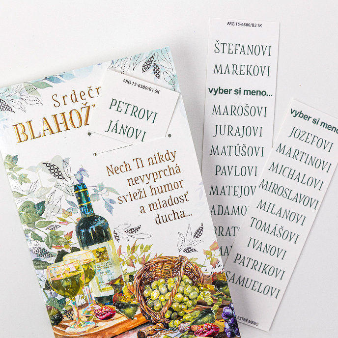 15-6580 Blahoprajná karta gratulačná SK