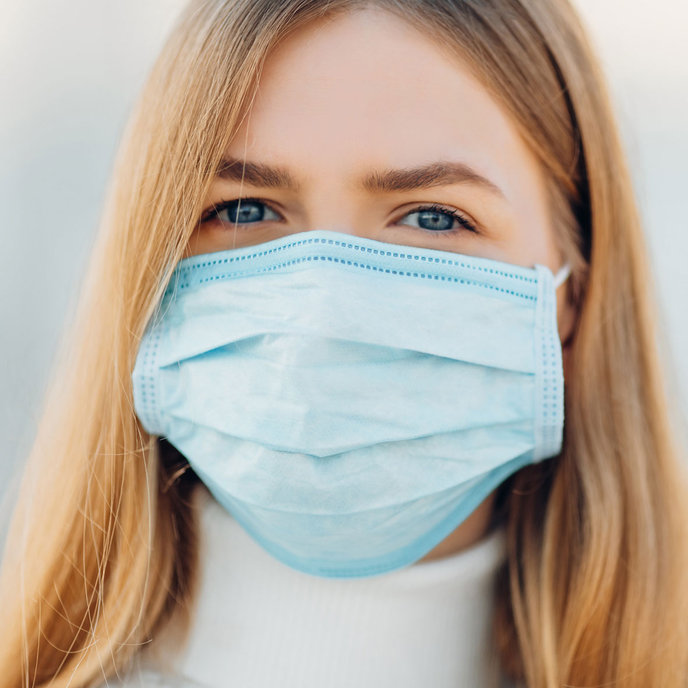 2205-0001-50 Protective mask - disposable, pack. 50 pcs