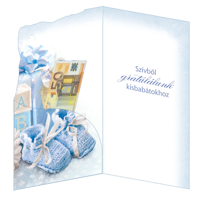 16-642 Blahoprajná karta k narodeniu dieťaťa klopa HU