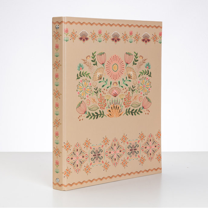 1611-0389 Zakladač 4-krúžkový A4 Floral scape