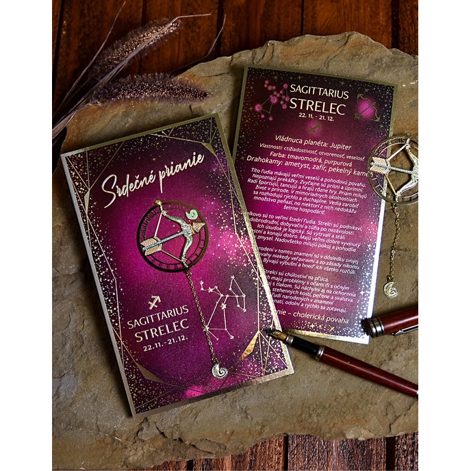 15-6490 Blahoprajná karta gratulačná zverokruh SK STRELEC