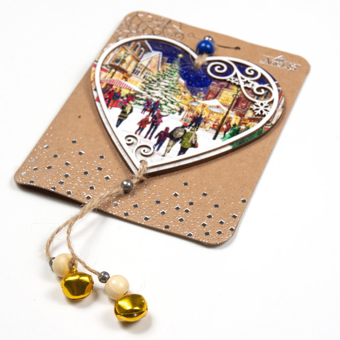 2357-1012 Vianočná drevená dekorácia