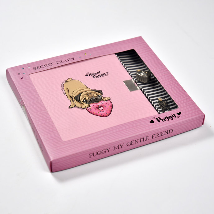 1442-0361 Notebook with lock Puggy