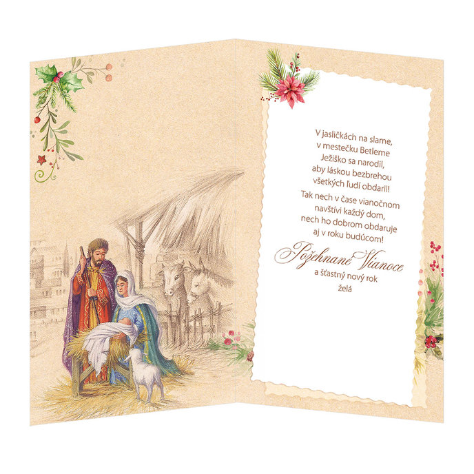 11-6418 Blahoprajná karta vianočná  SK